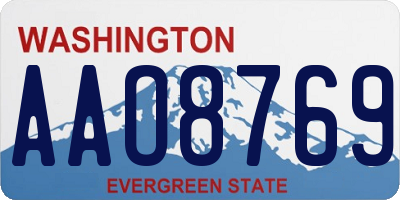 WA license plate AAO8769