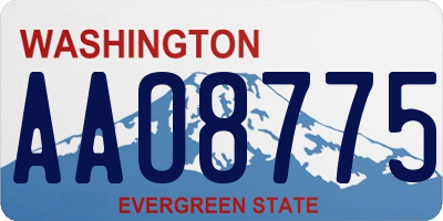 WA license plate AAO8775