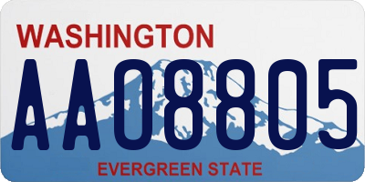 WA license plate AAO8805