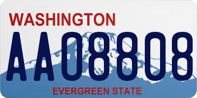 WA license plate AAO8808