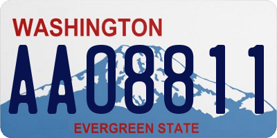 WA license plate AAO8811