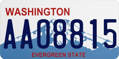 WA license plate AAO8815