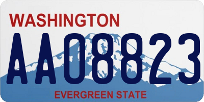 WA license plate AAO8823