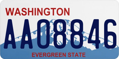 WA license plate AAO8846