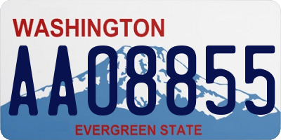 WA license plate AAO8855