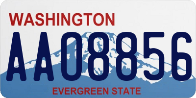 WA license plate AAO8856