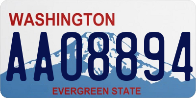WA license plate AAO8894