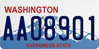 WA license plate AAO8901