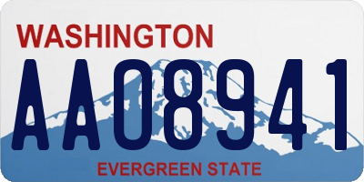 WA license plate AAO8941