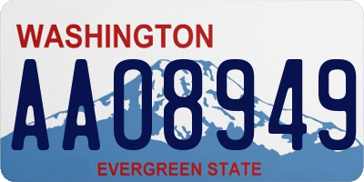 WA license plate AAO8949