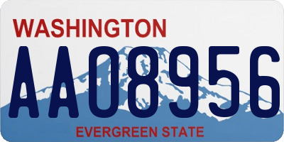 WA license plate AAO8956