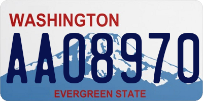 WA license plate AAO8970