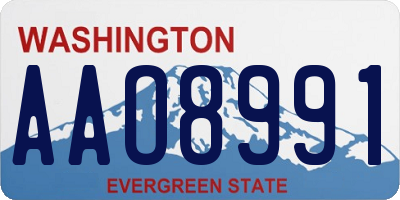 WA license plate AAO8991