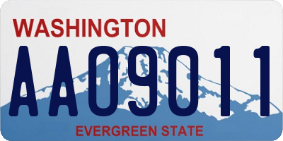 WA license plate AAO9011