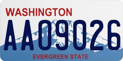 WA license plate AAO9026
