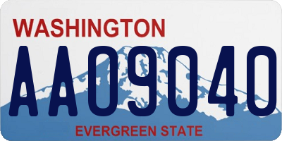 WA license plate AAO9040