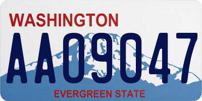 WA license plate AAO9047