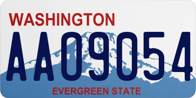 WA license plate AAO9054