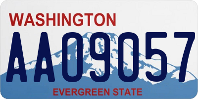 WA license plate AAO9057