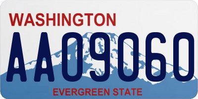 WA license plate AAO9060