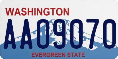WA license plate AAO9070