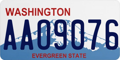 WA license plate AAO9076