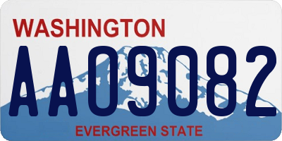 WA license plate AAO9082