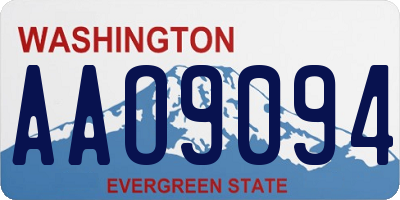 WA license plate AAO9094