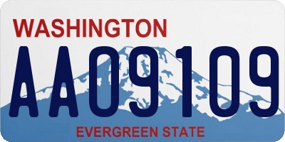 WA license plate AAO9109