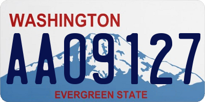 WA license plate AAO9127