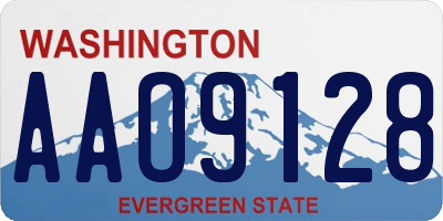 WA license plate AAO9128