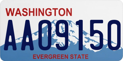 WA license plate AAO9150