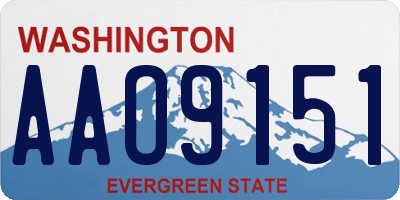 WA license plate AAO9151