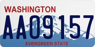 WA license plate AAO9157