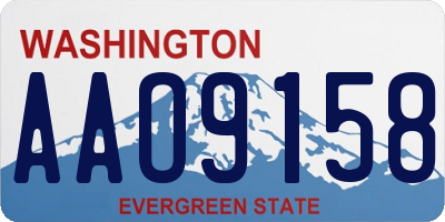 WA license plate AAO9158