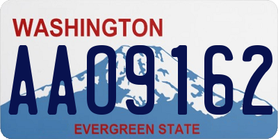 WA license plate AAO9162