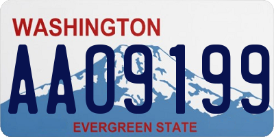 WA license plate AAO9199