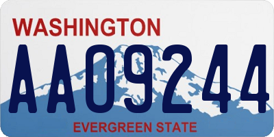WA license plate AAO9244