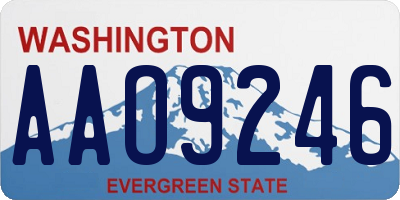 WA license plate AAO9246