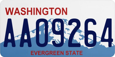 WA license plate AAO9264