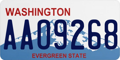 WA license plate AAO9268