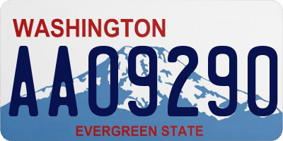 WA license plate AAO9290