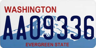 WA license plate AAO9336
