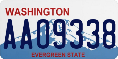 WA license plate AAO9338