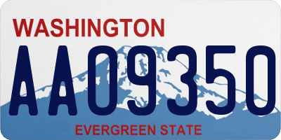 WA license plate AAO9350