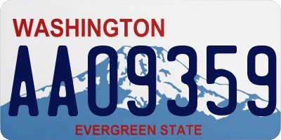 WA license plate AAO9359