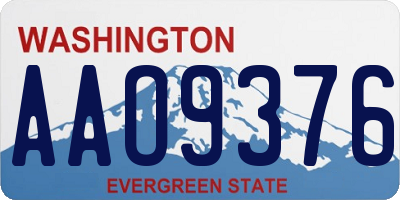 WA license plate AAO9376