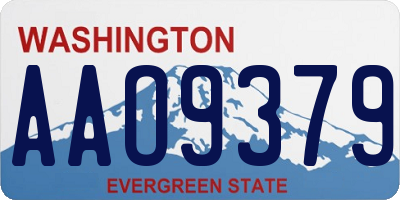 WA license plate AAO9379