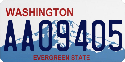 WA license plate AAO9405