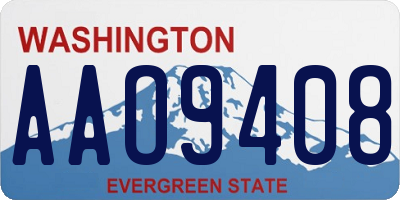 WA license plate AAO9408